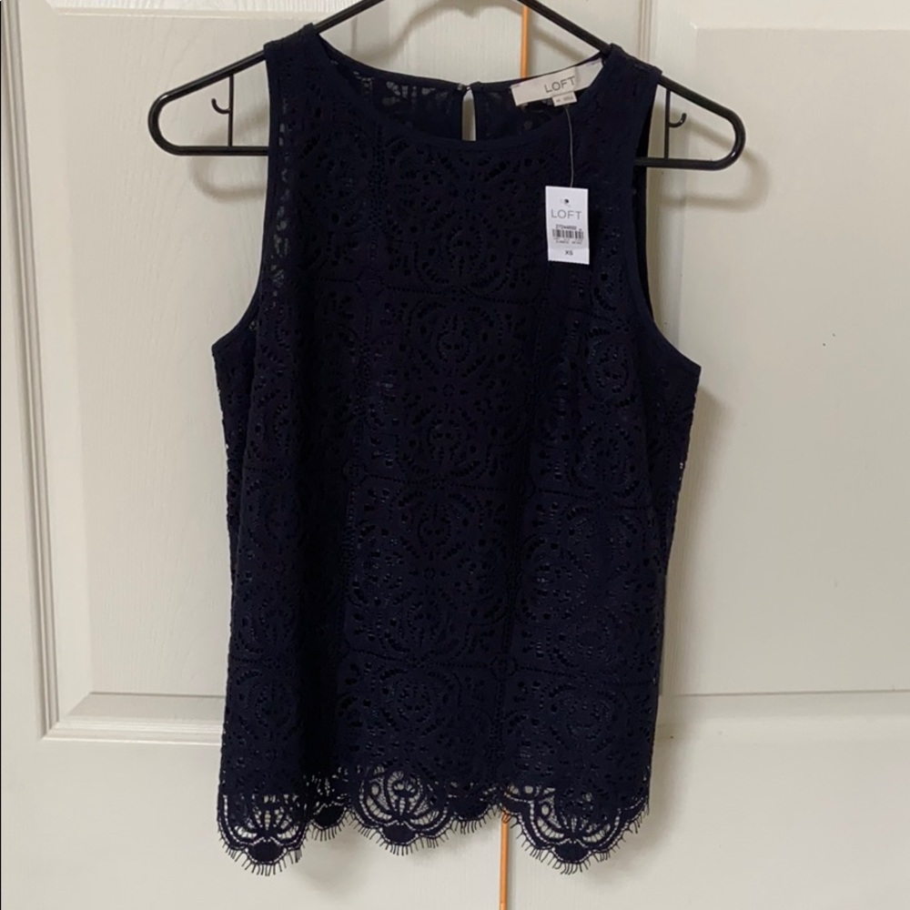 The LOFT Navy Dressy Tank